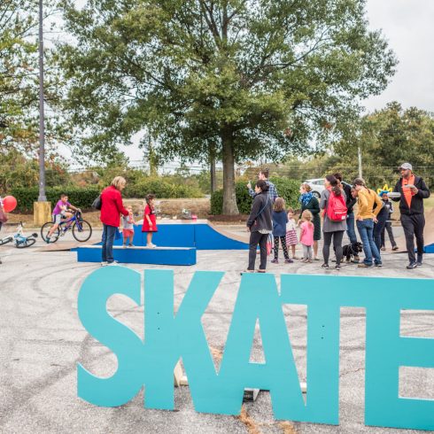 Skate area at Burtonsville Placemaking Festival